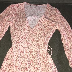 Beautiful Prairie true wrap dress.  Peachy Pink. cottagecore